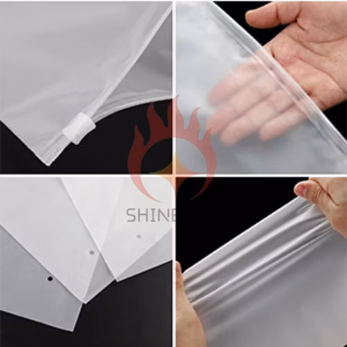 Clear Package Bag T-Shirt Transparent Frosted Plastic packaging Bags with Zip Lock Used for Underwear