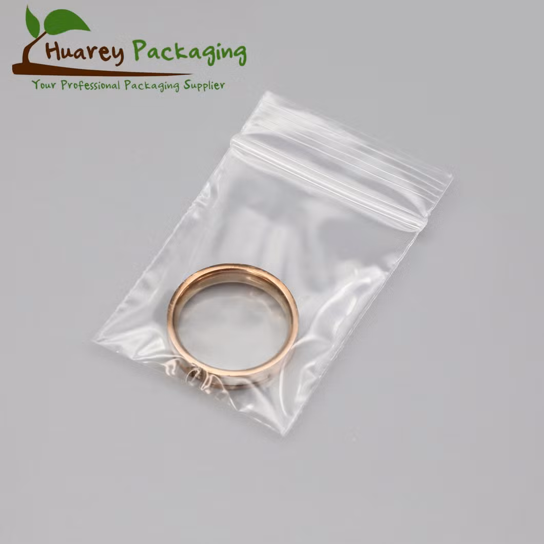 PE LDPE Clear Plastic Zipper Plastic Gift Food Bags