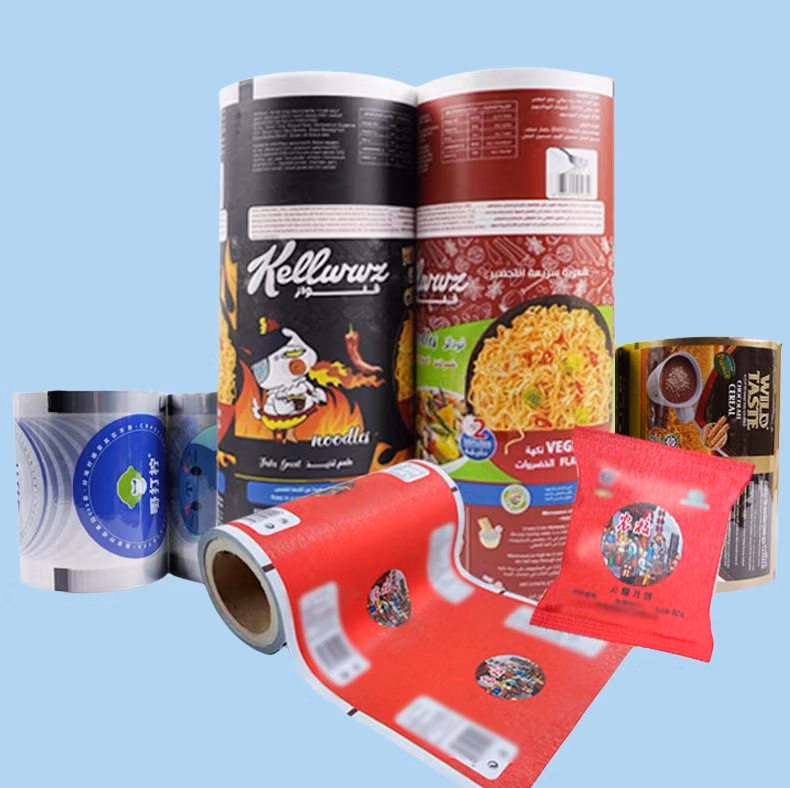 Roll-Stock Aluminum Plastic Film Food Packaging for Milk Powder Biscuit Snacks