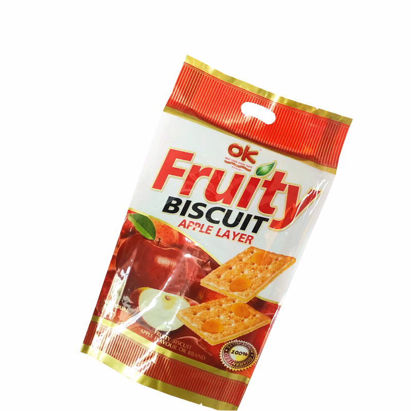 Spot UV Printing and Good Moisture Proof Plastic Cookie Candy Biscuit Food Packing with Side Gusset