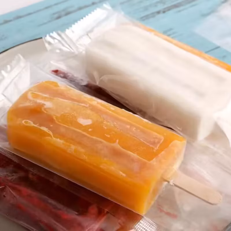 Customize Ice Lolly Popsicle Bag Wooden Stick Ice Cream Food Packaging Bag