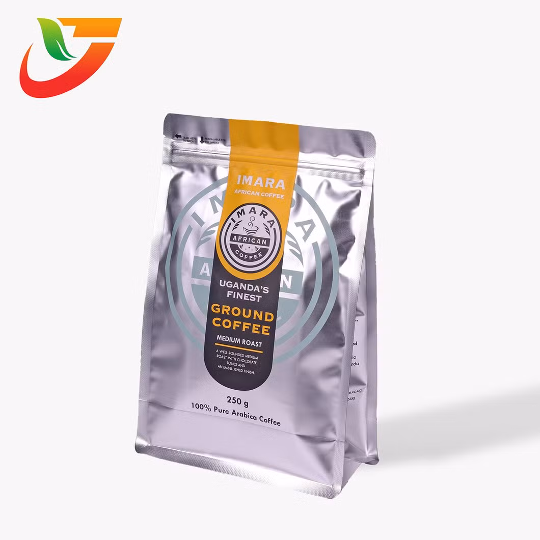 250g 500g 1kg Customized Sealable Ziplock Aluminum Foil Mylar Plastic Zipper Ziplock Coffee Packaging Bag