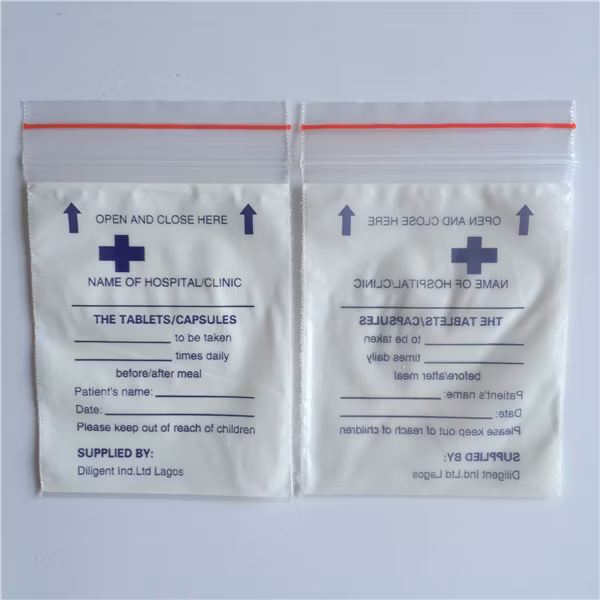 LDPE Plastic Zip Lock Small Drug Dispensing Envelope