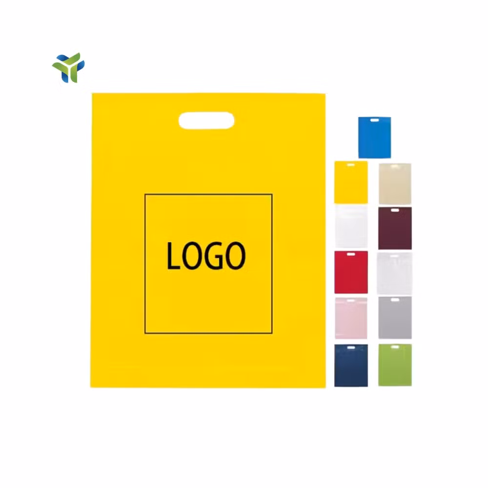 Lightweight Supermarketmall Handle Plastic Clear Custom Die Cut Mylar Bags Plastic Shopping Bag