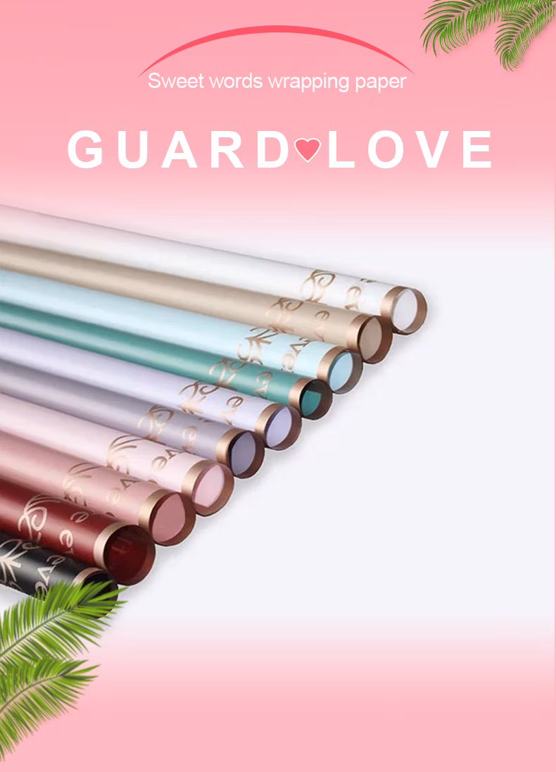 Wrapping Paper Floral Wraps Gift Packaging Waterproof Plastic Material