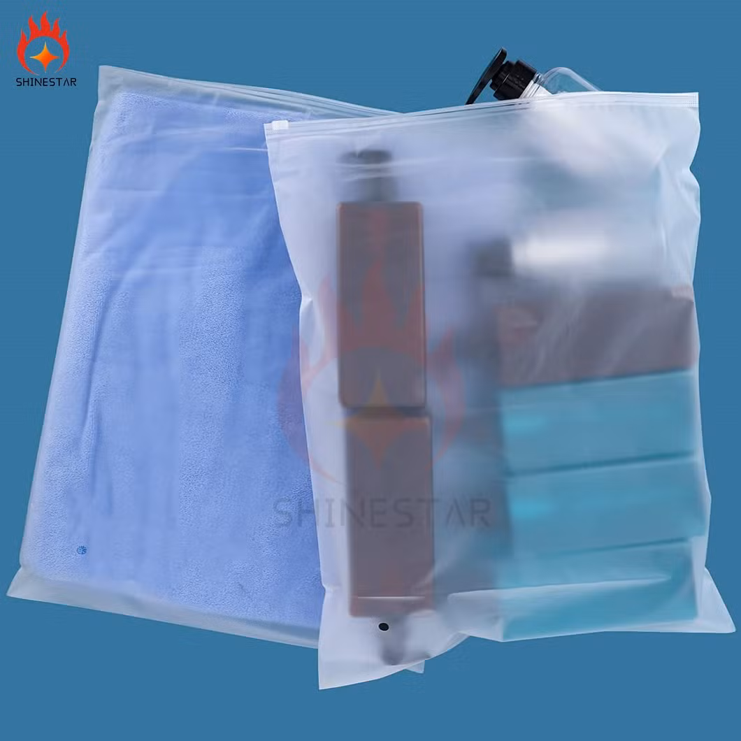 Clear Package Bag T-Shirt Transparent Frosted Plastic packaging Bags with Zip Lock Used for Underwear