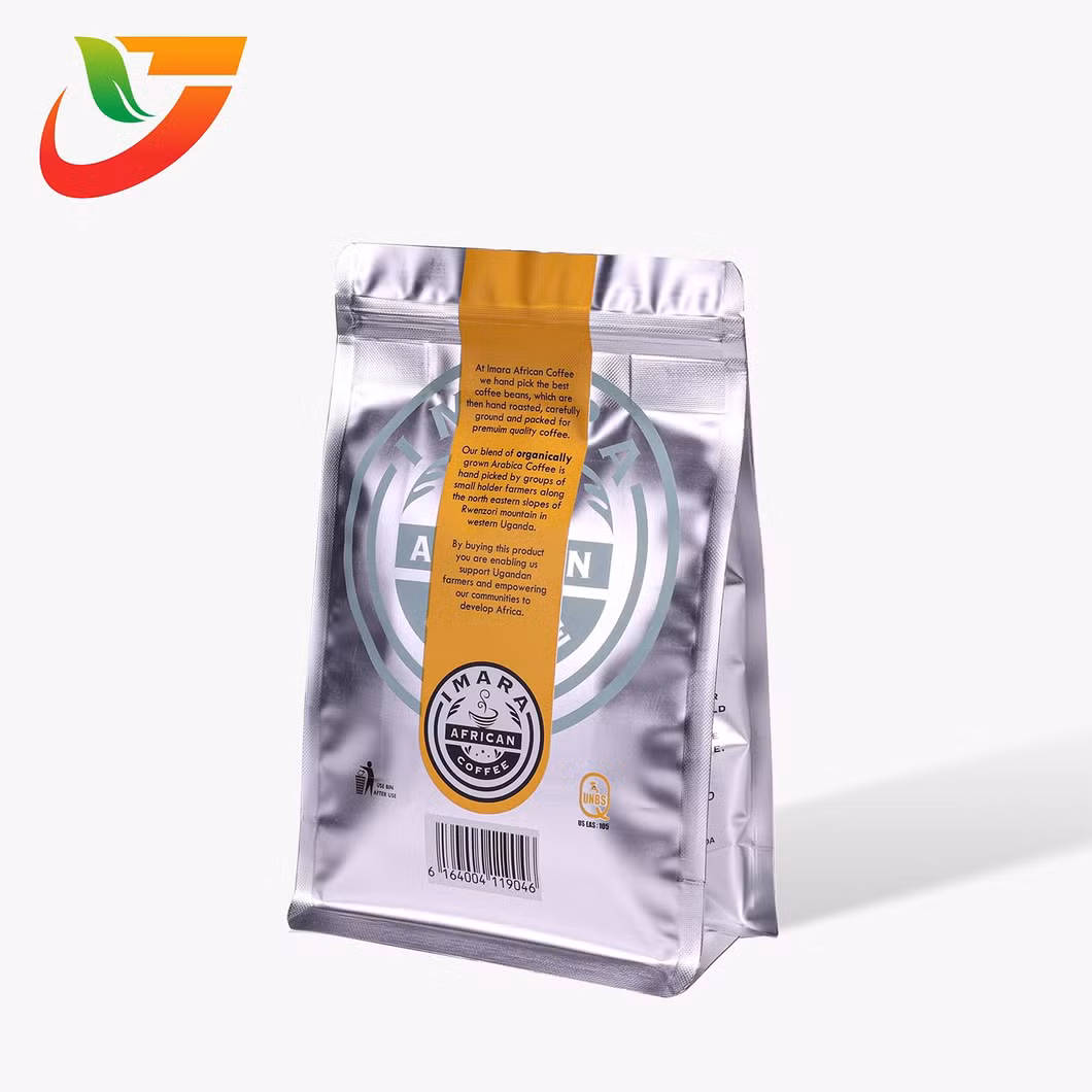 250g 500g 1kg Customized Sealable Ziplock Aluminum Foil Mylar Plastic Zipper Ziplock Coffee Packaging Bag