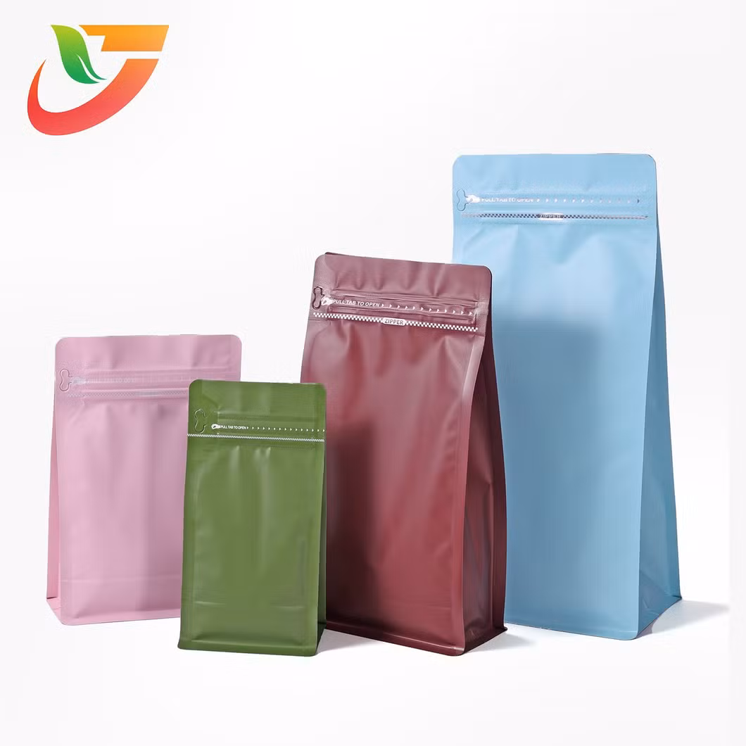 250g 500g 1kg Customized Sealable Ziplock Aluminum Foil Mylar Plastic Zipper Ziplock Coffee Packaging Bag