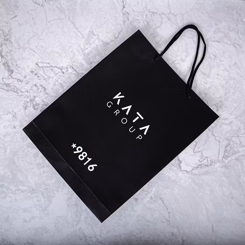 Custom Logo Matt Lamination Printing Shoes Scarf Clothing Shopping Gift Paper Bag Packaging