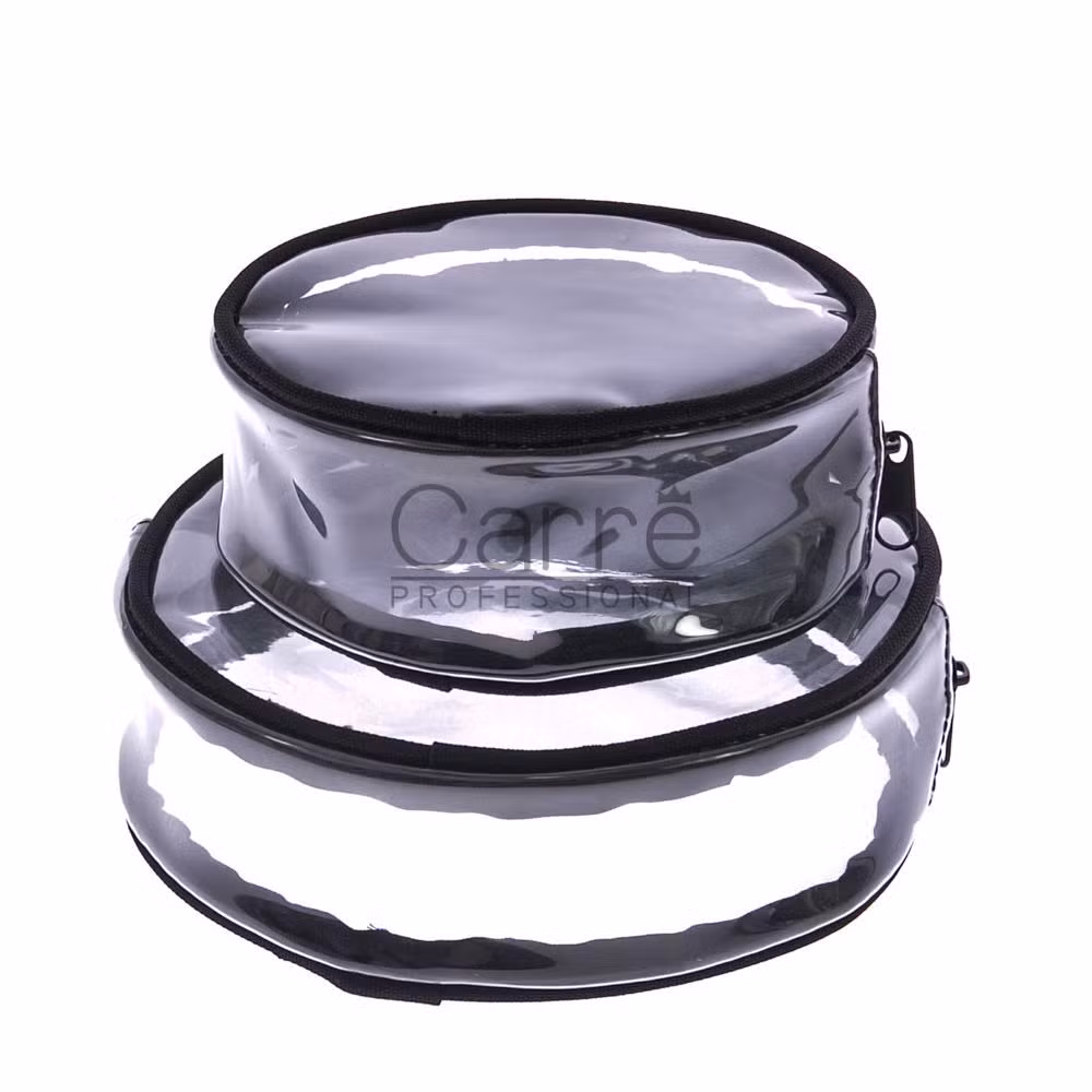 Custom Clear Round Shape Makeup Pouch Washable Transparent Vinyl Makeup Bag