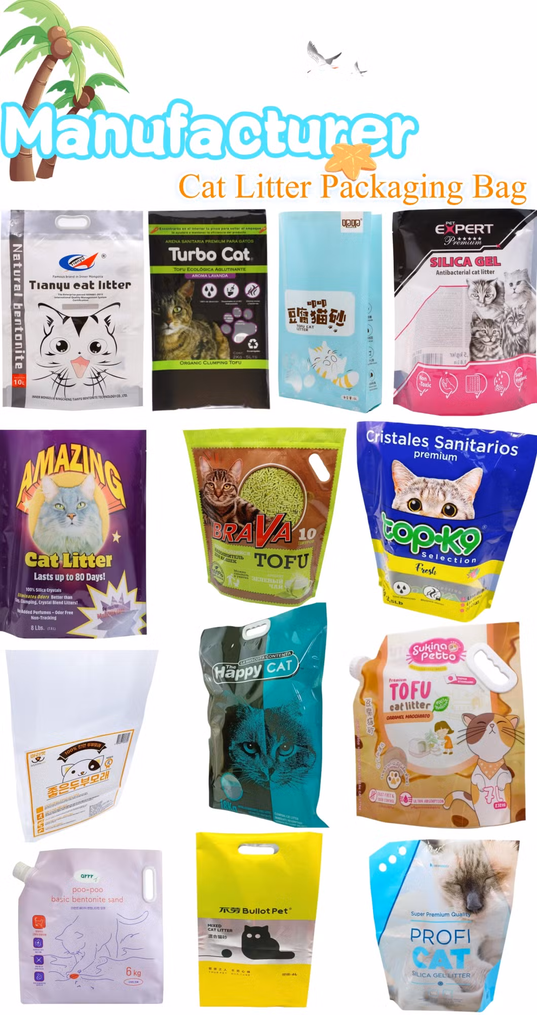 Mylar Bag Front Transparent Back Silver Aluminum Foil Stand up Zipper Food Plastic Packaging Bag