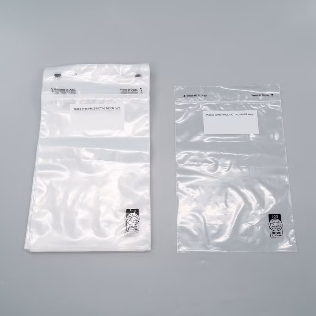 PE LDPE Clear Plastic Zipper Plastic Gift Food Bags