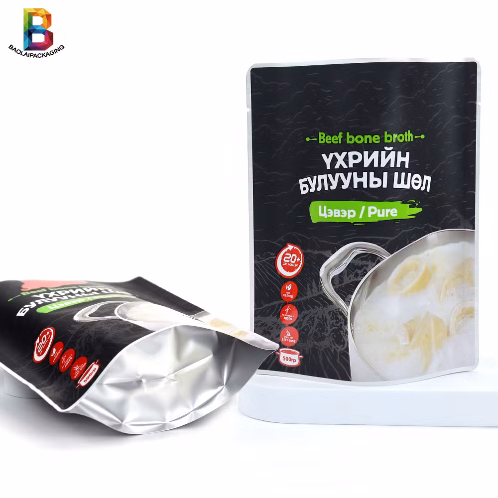 Mylar Pure Foil Retort Bag Vacuum Pouch for Food Storage 14X21+4cm