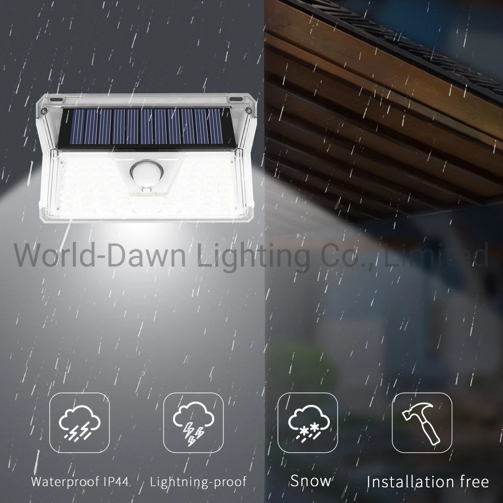 Solar Wall Lamp with Motion Sensor Emitting Intelligent Outdoor Courtyard Solar Wall Flood Light