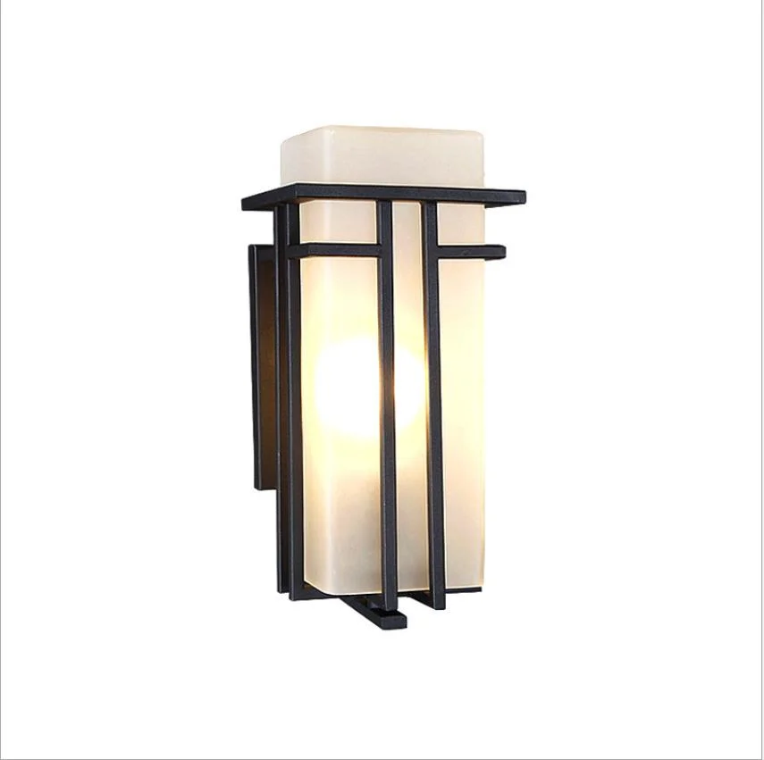 European Outdoor Wall Lamp Waterproof Outdoor Exterior Wall Light Black (WH-HR-92)