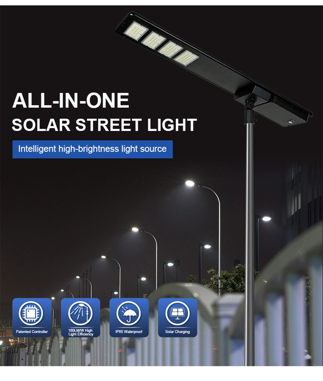 Alltop IP65 Waterproof Outdoor Integrated All in One Solar Street Lamp Motion Sensor Solar Garden Wall Lawn Light Remote Control Flood Light Wholeset LED Light