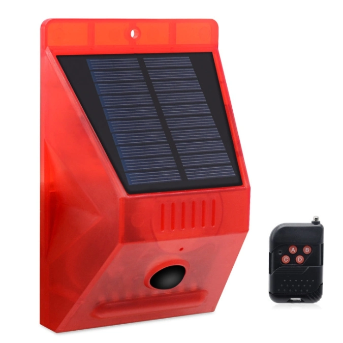 Solar Garden Decorative Alarm Lighting with Remote Controller Alarm Motion Detector Garden Alarm Lamp Outdoor Waterproof LED Garden Light