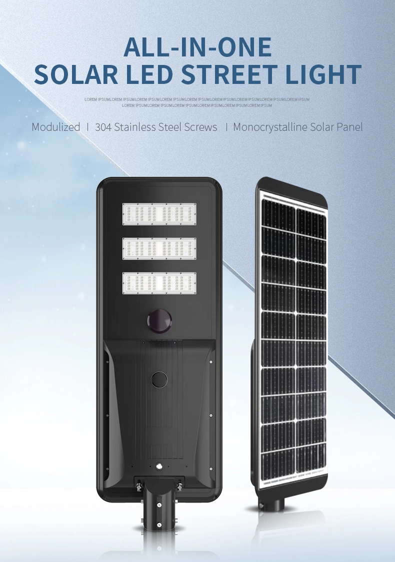 Wholesale Best Price 100W 150W 200W 250W Outdoor Energy Saving Powered Panel Flood Motion Sensor Road Battery Garden Wall LED All in One Solar Street Light