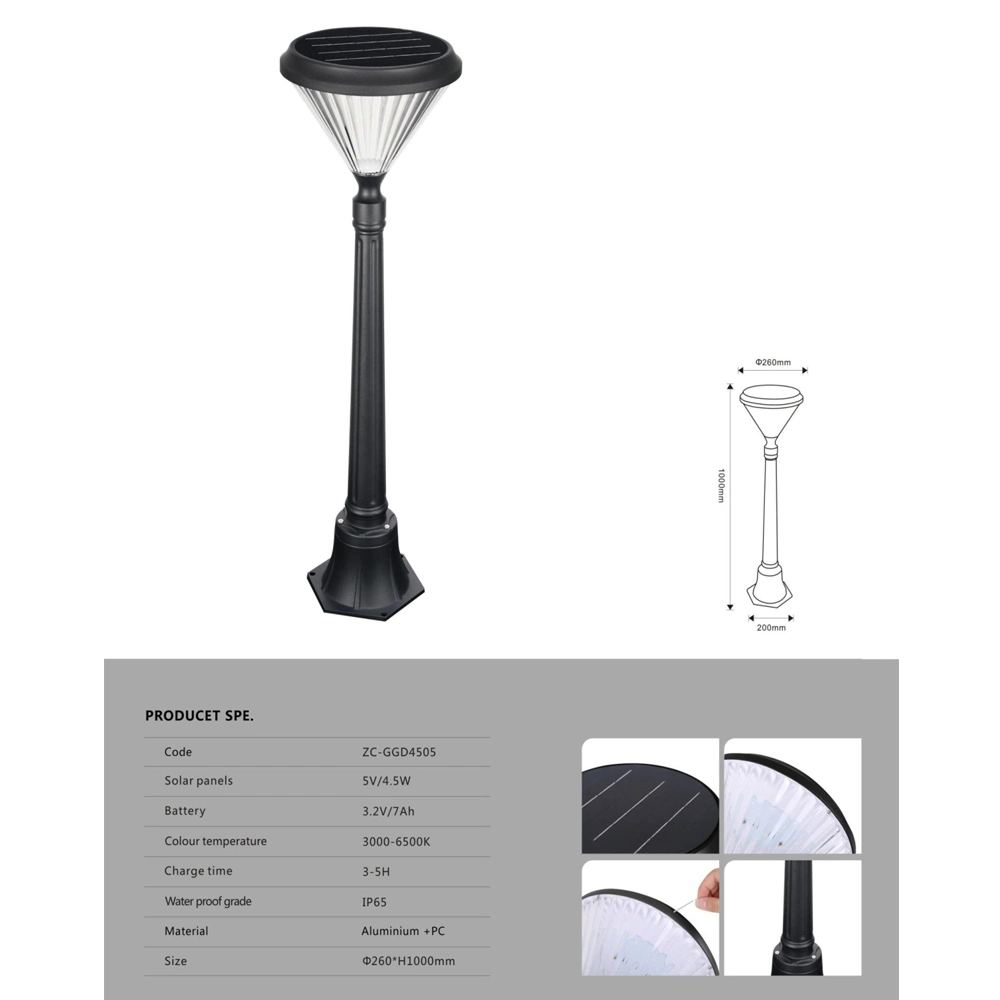 New Design Outdoor Lamp Post for Garden Use Solar Light Series Outside Solar Garden Light