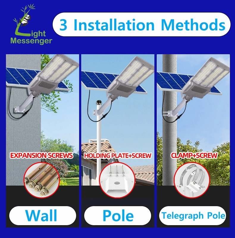 Light Messenger Solar Street Lighting for New Garden Villa Courtyard Solar Wall Lights Country Road Lamp 3 Side Wide Angle LED Outdoor Lamparas Lamp Solare