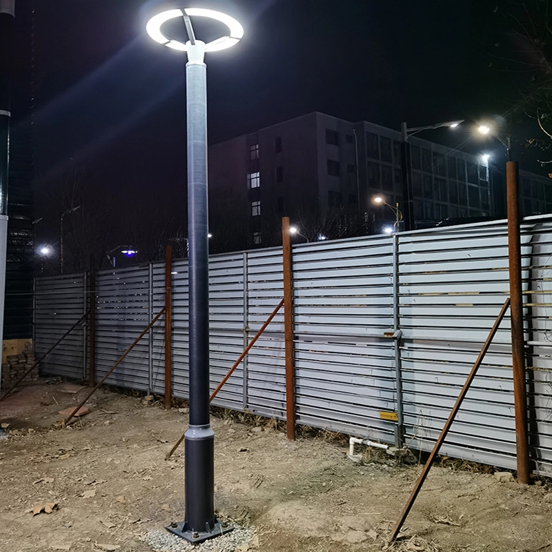 LED Solar Light With Flexible Solar Panel Wrap On Pole For Courtyard