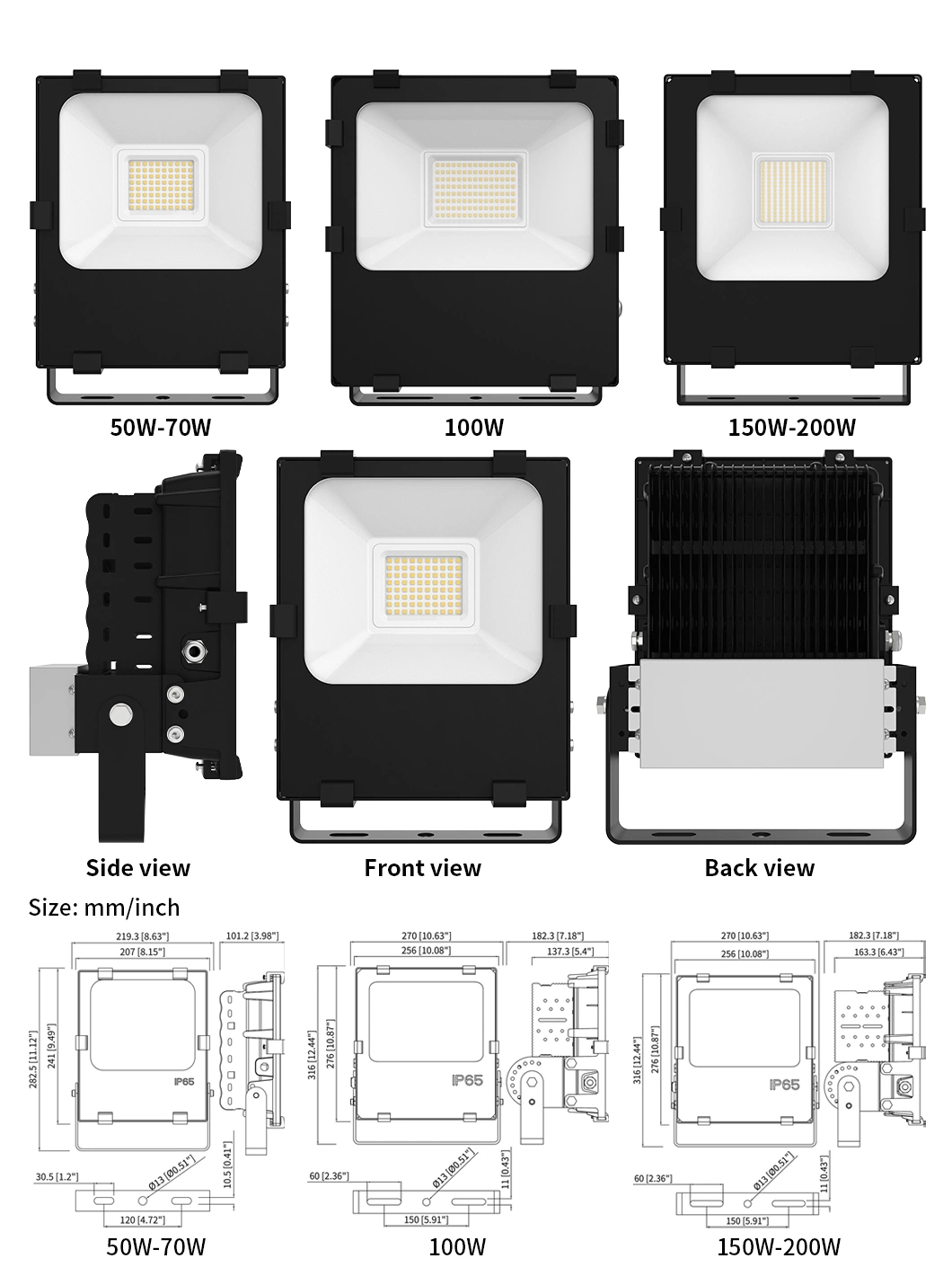 IP66 Waterproof Outdoor Courtyard Flood Light Garden Flood Light 50 Watt-200 Watt