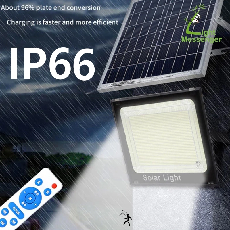 Light Messenger High Quality New Outdoor Stadium Parking Lot Garden Courtyard Court Yard LED Solar Powered Flood Lighting 100W 200W 300W with Motion Sensor