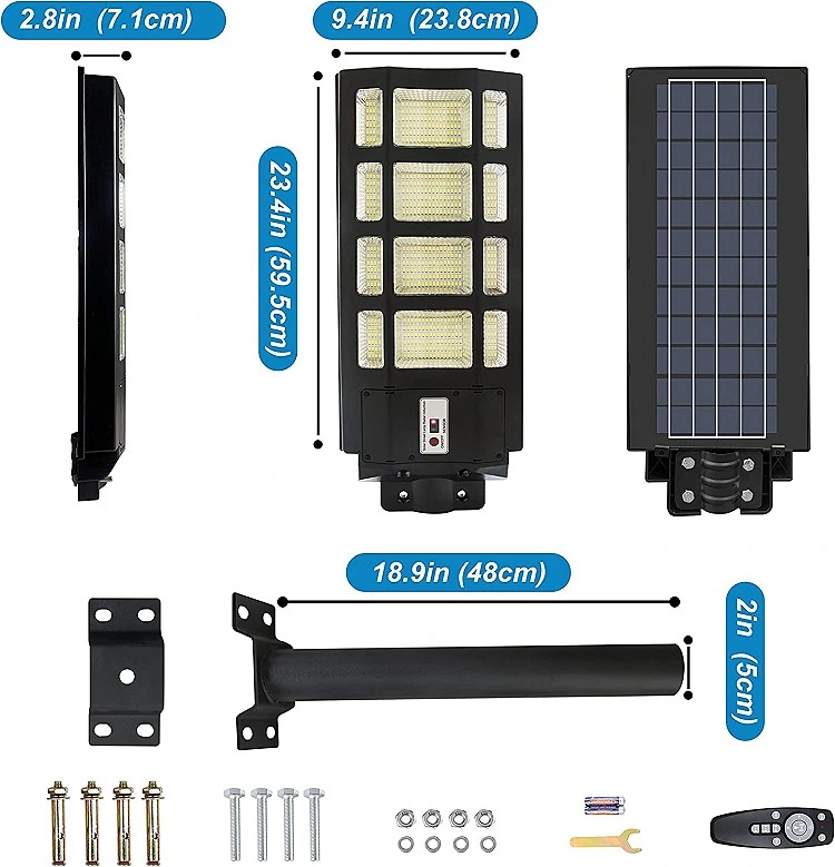 Large Ilumination Area Factory Automatic Charging During The Day and Automatic Lighting at Night LED Solar Street Light All in One Outdoor Lamp