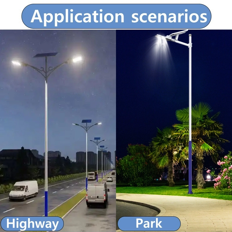 Light Messenger Customized Solar Street Lights Outdoor Lighting Garden Country Yard Lamp Water Proof Flood Wall LED Light with Remote Control