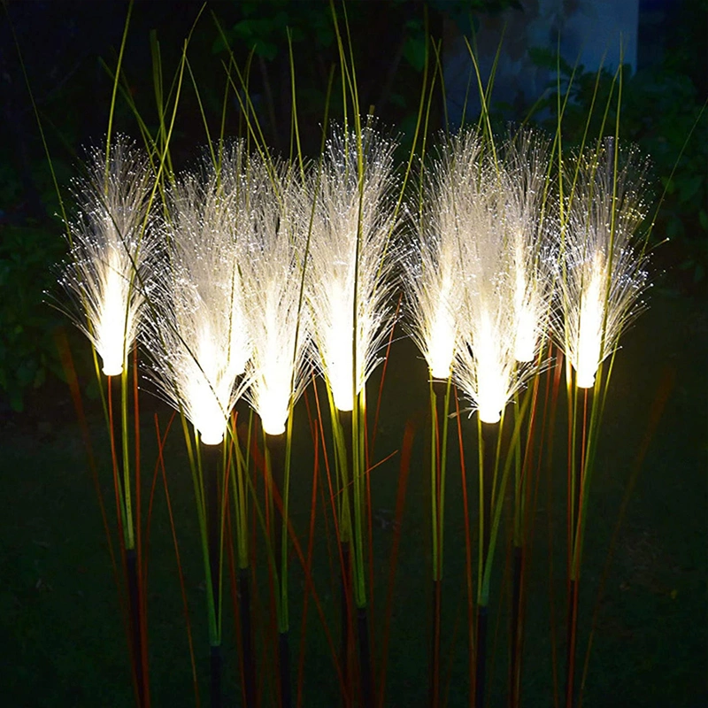 LED Solar Garden Luminous Reed Lights Outdoor Decorative Solar Powered Flower Stake Light Christmas Lights for Yard Lawn Garden