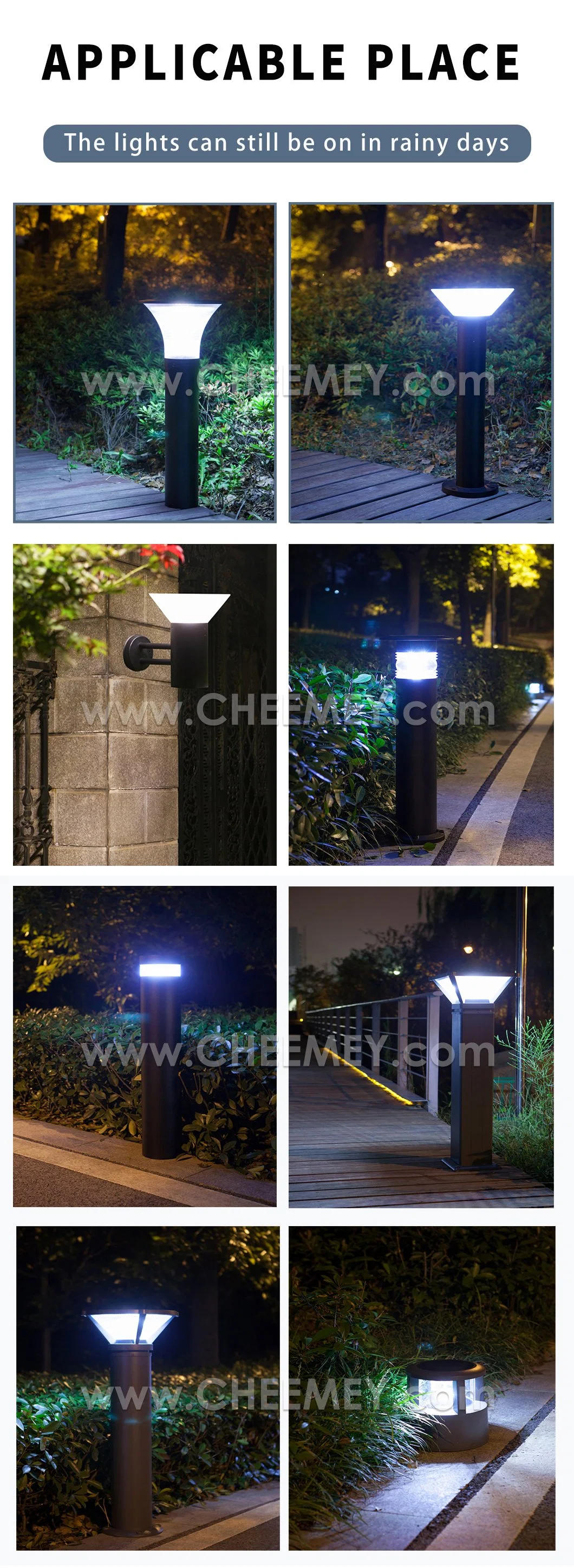 IP65 Waterproof All in One Solar Garden Light LED Solar Street Light for Outdoor Garden Park