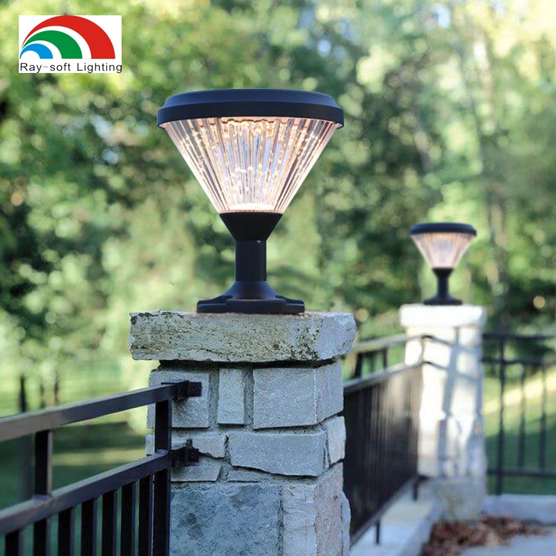 2023 High Quality IP65 Waterproof Cast Aluminum Garden Decorative Modern LED Solar Pillar Light