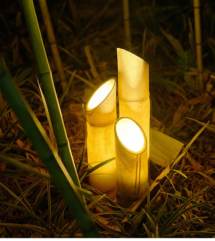 LED Bamboo Lamp Outdoor Lawn Lamp Garden Courtyard FRP Waterproof Bamboo Lamp Simulation Luminous Bamboo Tube Lamp