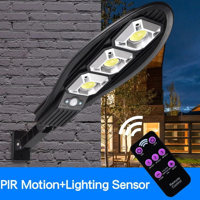 Outdoor PIR Motionsensor Dusk to Dawn Security 20W 30W LED Solar Street Light