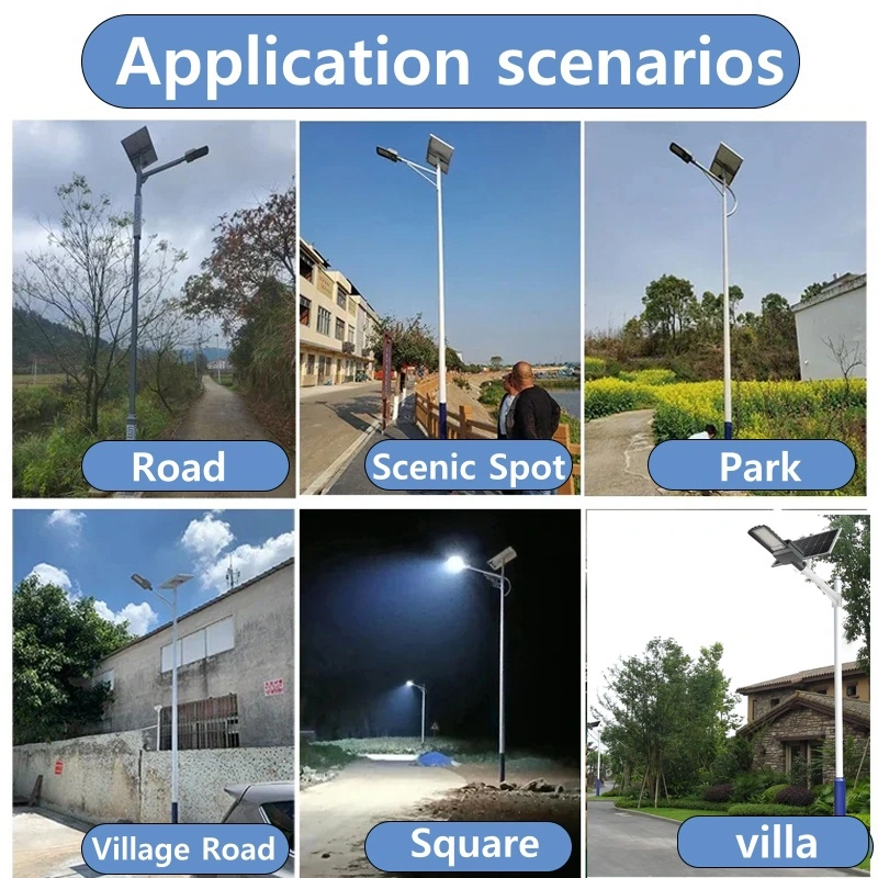 Light Messenger Customized Solar Street Lights Outdoor Lighting Garden Country Yard Lamp Water Proof Flood Wall LED Light with Remote Control