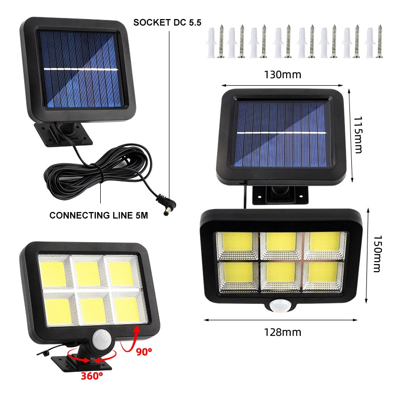 120COB Lighting CE Approved House Garden Yard Wall Lights Front Door Yard Garden Lamp Solar LED Wall Light