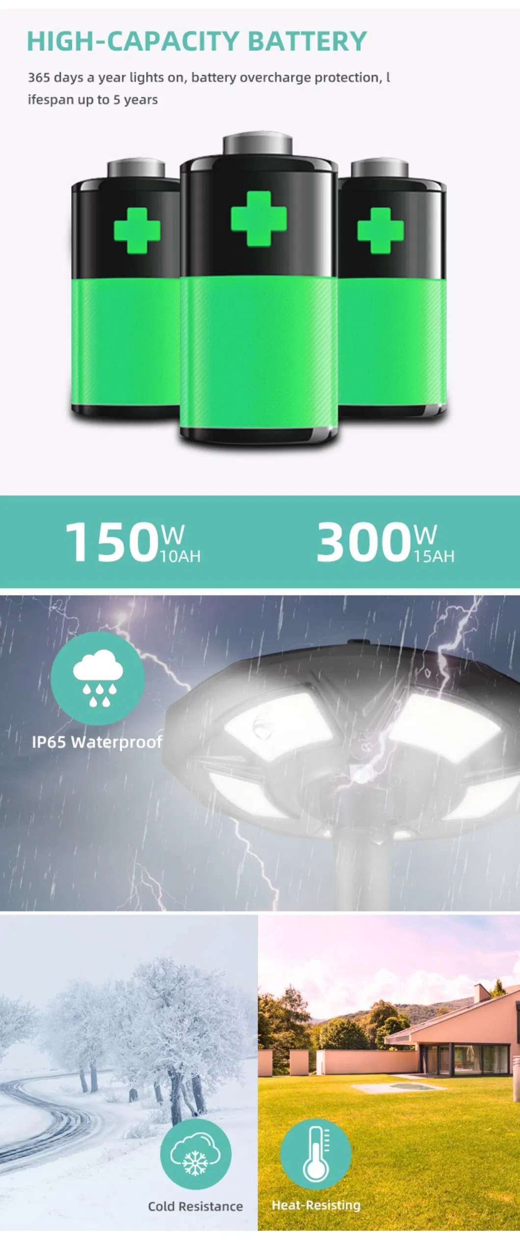 Eco-Solar Integrated Street Light for Outdoor Use