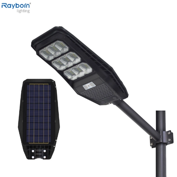 LED Solar Floodlight Outdoor Detector Solar LED Wall Light for IP65 Parking Lot Pathway Yard Road and Garden Street Light