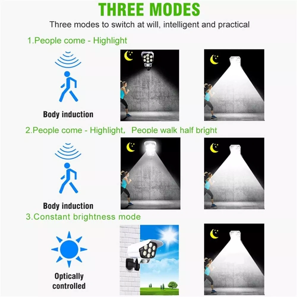 Solar Simulation Monitoring Camera Outdoor Courtyard Human Body Infrared Sensor Induction Lighting Light Simulation Monitor Lamp