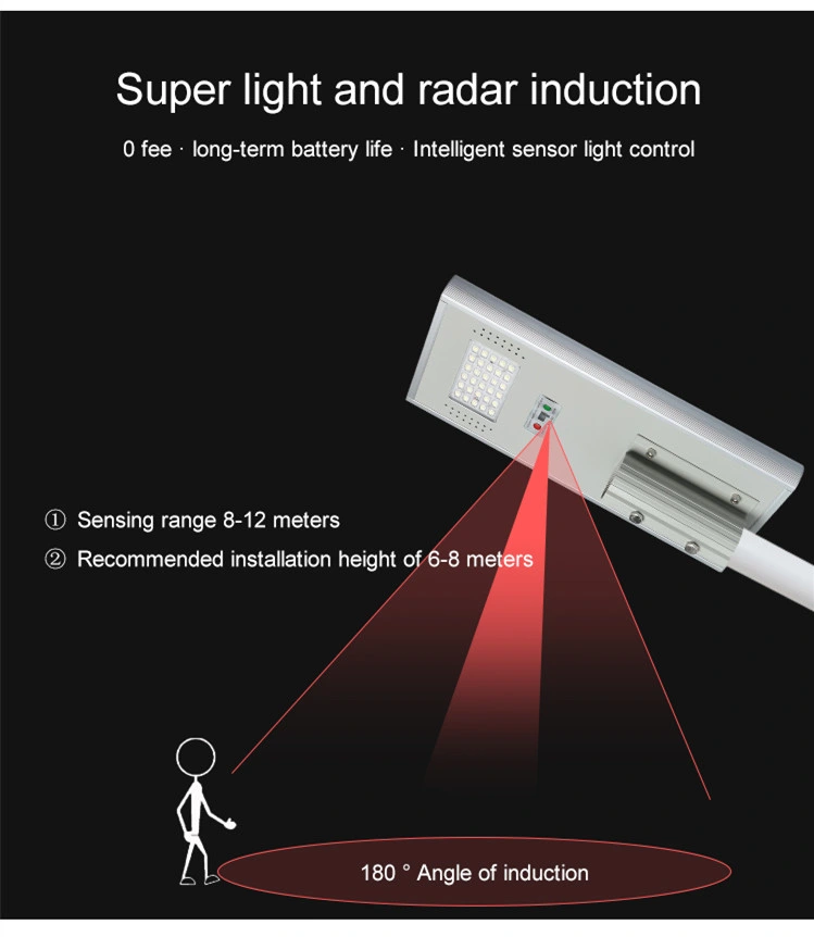 Outdoor Courtyard Solar Lighting Yad Lamp Integrated All in One LED Solar Street Light 50W 100W 150W 200W for Garden