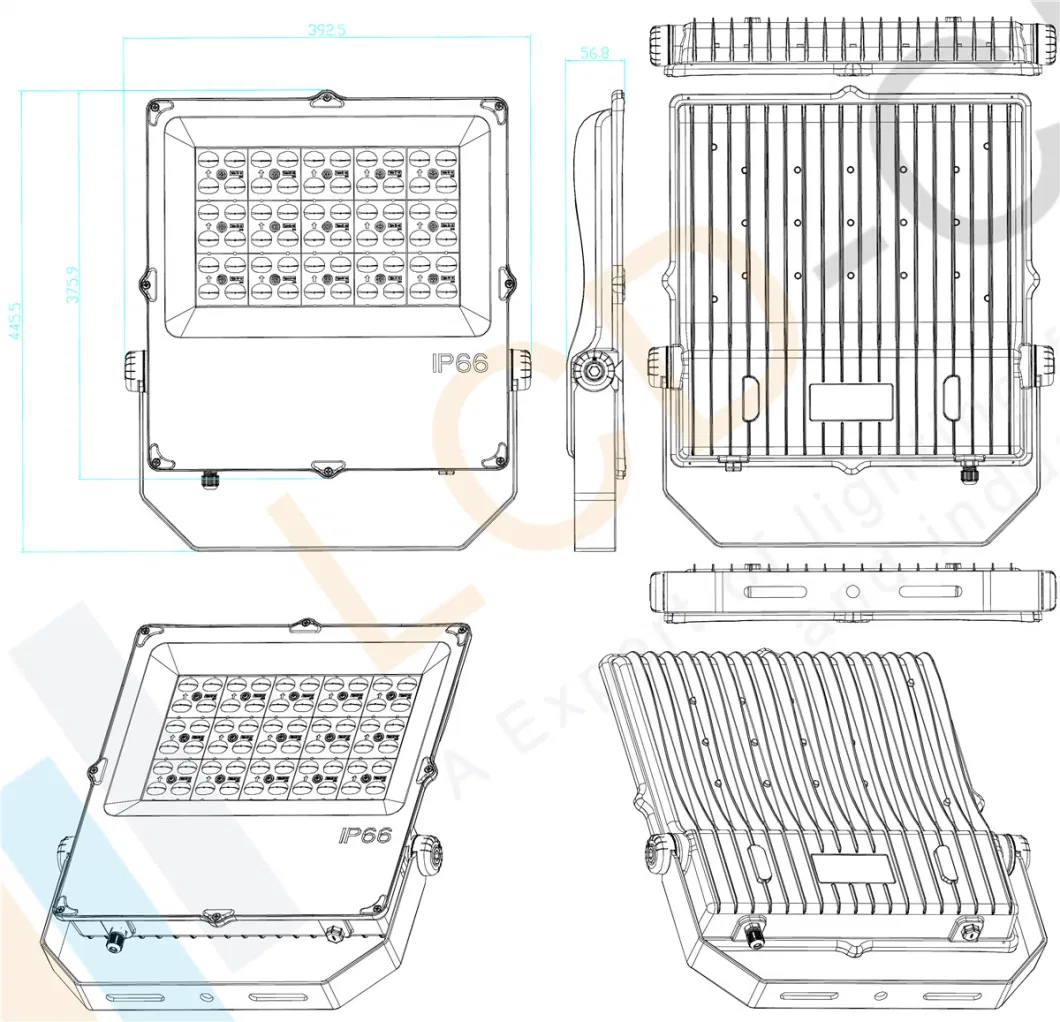 200W LED Parking Lot Lights Adjustable Slip Fit Bracket Mount with Dusk to Dawn Photocell Outdoor Commercial Area Lighting Pi66 Waterproof 5000K 30000lm Ik08