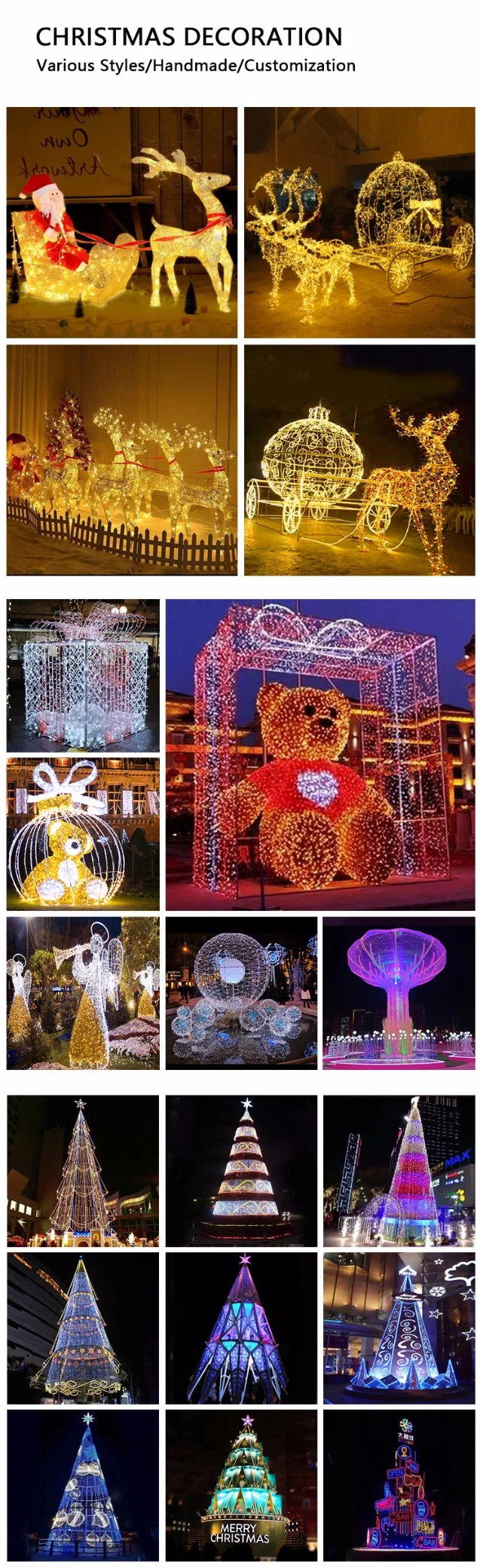 Motif LED Ball Lights Christmas Santa Giant Decorations Outdoor Outside Street Shopping Mall Park Garden Decorative Ornaments