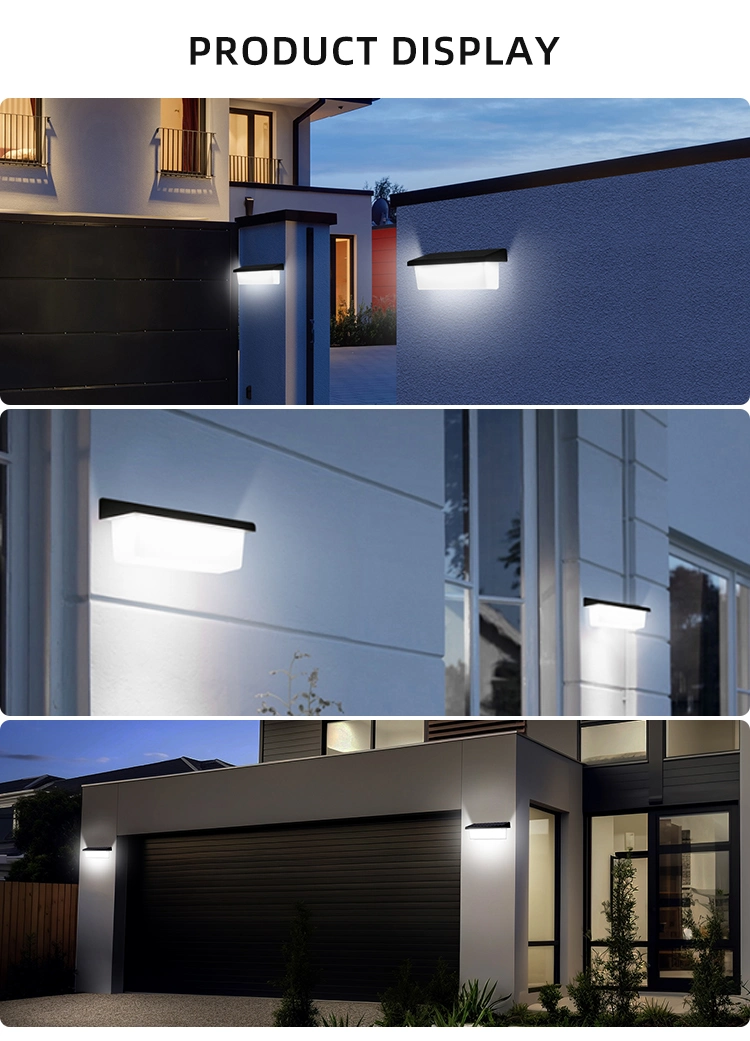 1 Year Warranty Solar Outside Wall Lights ABS+PC Material Solar Garden Lights Outdoor Walllight