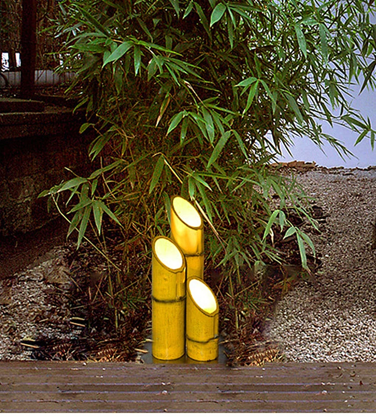 LED Bamboo Lamp Outdoor Lawn Lamp Garden Courtyard FRP Waterproof Bamboo Lamp Simulation Luminous Bamboo Tube Lamp