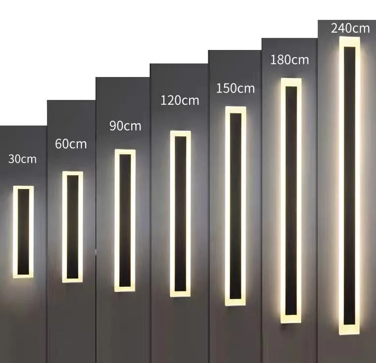 600mm/1200mm LED Super Slim Garden Courtyard Waterproof up/Down Surface Mounted Linear Wall Light Lamp