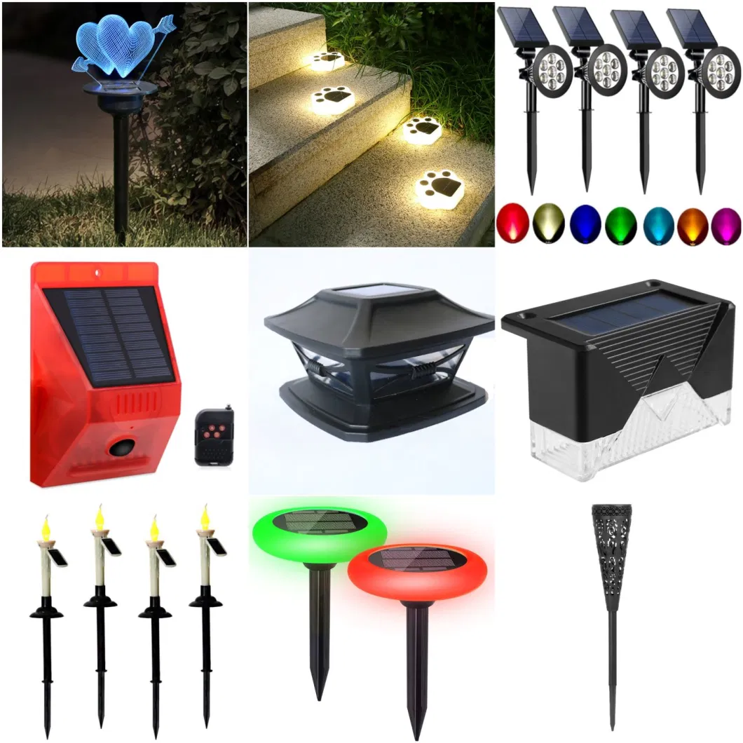 Wholesale Waterproof LED Solar Stair Lamp Garden Decoration Quality Solar Garden Fence Light Hot LED Decoration Garden Light