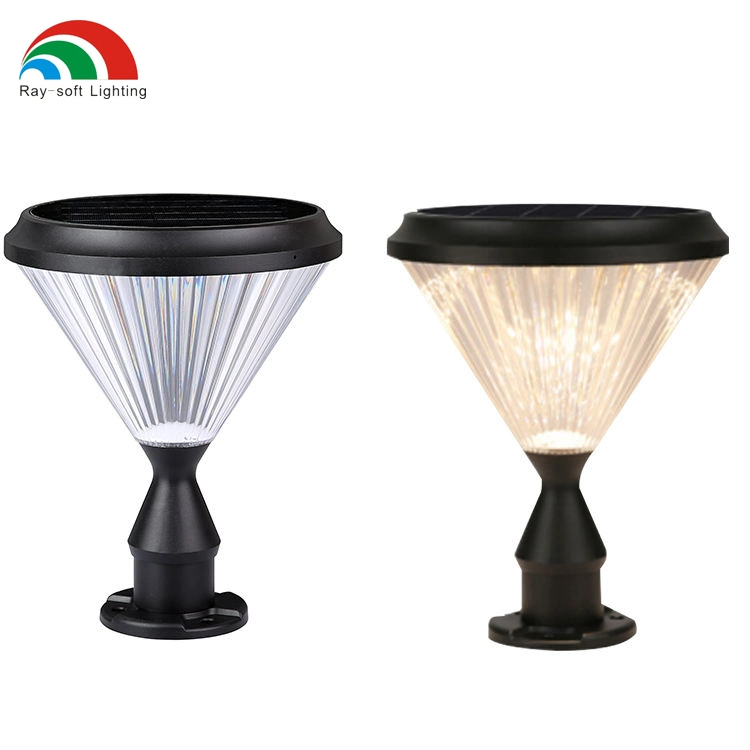 Super Bright Solar Power LED Pillar Lamp Exterior Post Lantern Outdoor Garden Fence Solar Lamp Yard Post Lights