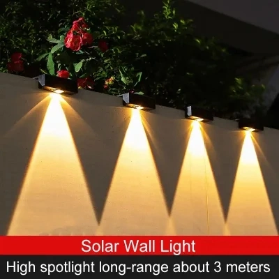 Solar Wall Washing Lamp Waterproof Outdoor LED Wall Light Courtyard Decorative Balcony Garden