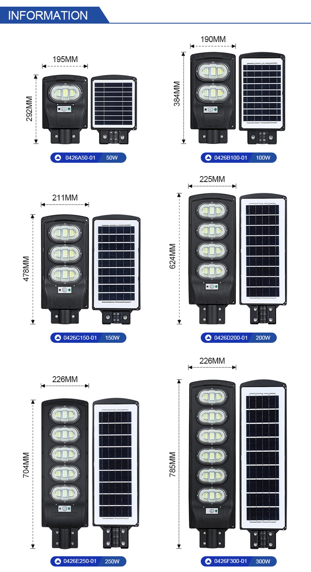 Alltop Zhongshan IP65 Waterproof SMD ABS 50W 100W 150W 200W Outdoor Light All in One LED Solar Street Light