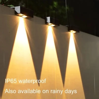 Solar Wall Washing Lamp Waterproof Outdoor LED Wall Light Courtyard Decorative Balcony Garden